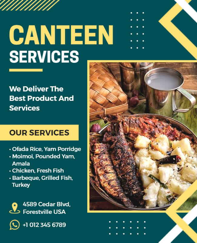 Canteen Service Restaurant Flyer