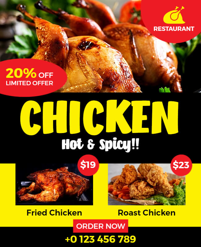 Chicken Restaurant Flyer