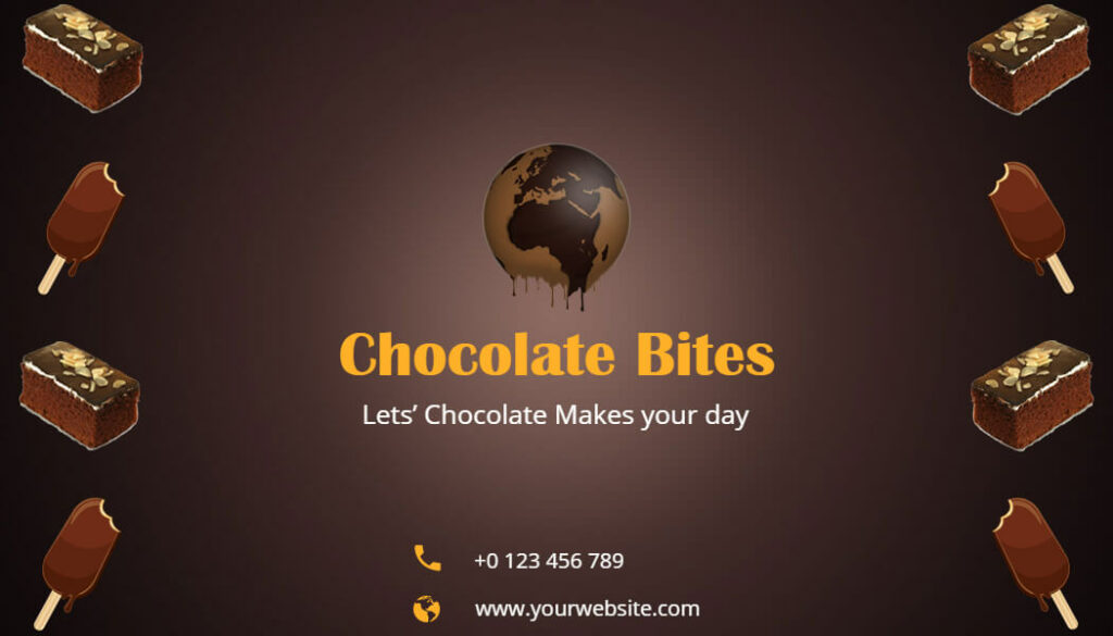 Chocolate Food Business Card