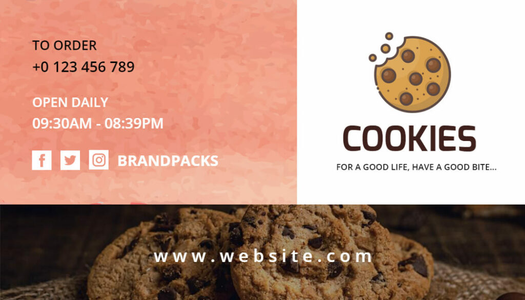 Cookies Food Business Card