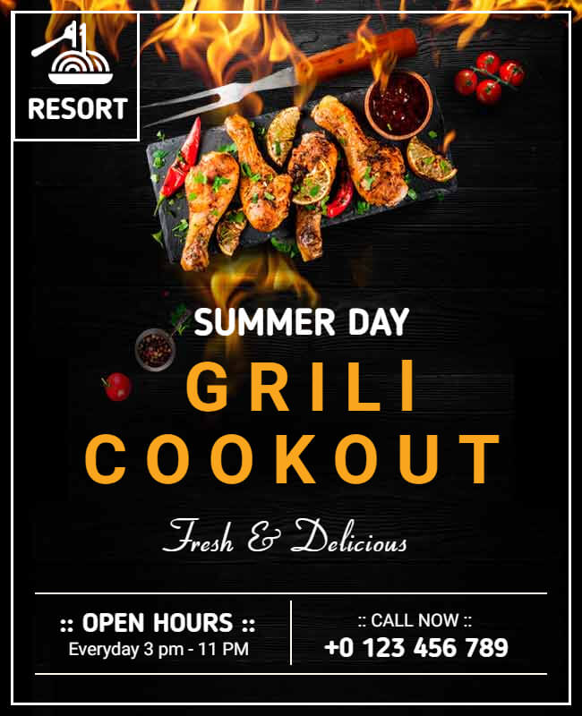 Cookout Restaurant Flyer