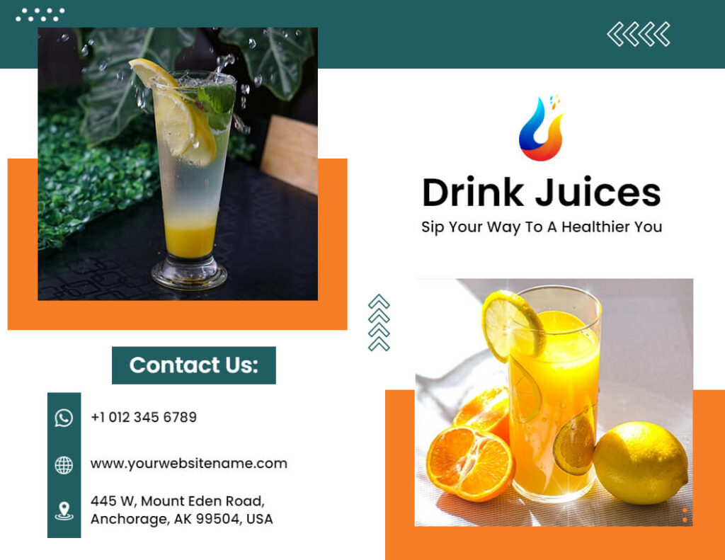 Drink Juices Food Brochure
