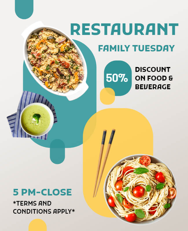 Family Food Restaurant Flyer