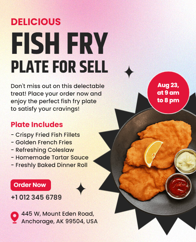 Fish Fry Restaurant Flyer