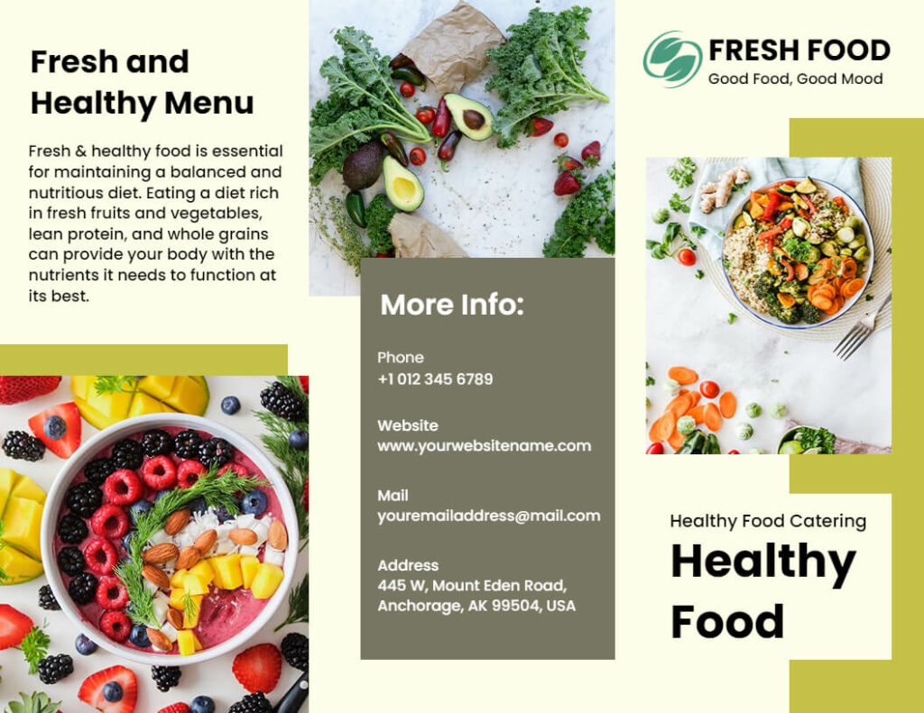 Fruit Salad Food Brochure