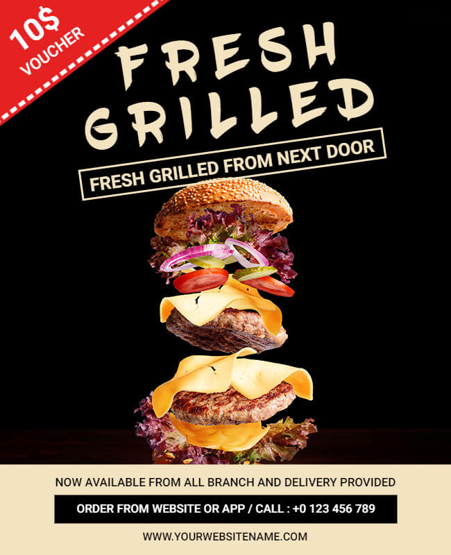 Grilled Burger Flyer