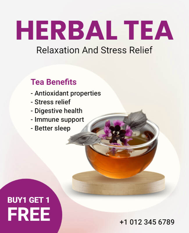 Herbal Tea Restaurant Flyer