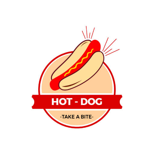 Hot Dog Food Logo