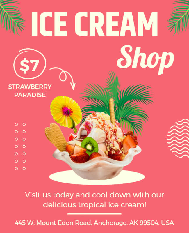 Ice Cream Restaurant Flyer