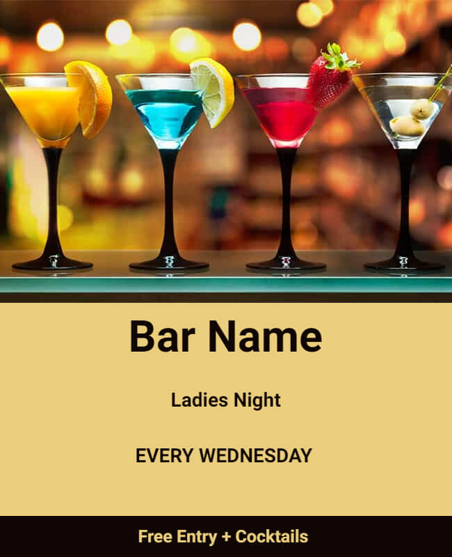 Ladies Night Bar Flyer