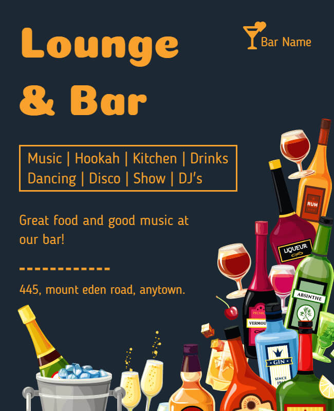 Lounge Party Bar Flyer