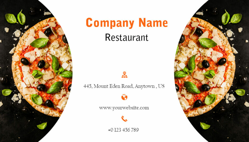 Mexican Pizza Restaurant Business Card