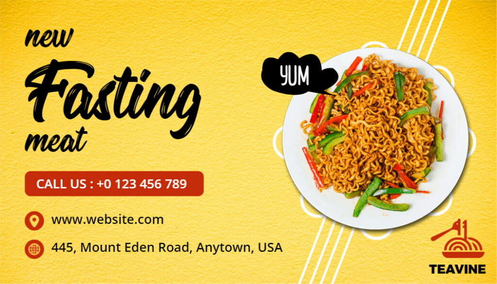 Noodles Food Business Card
