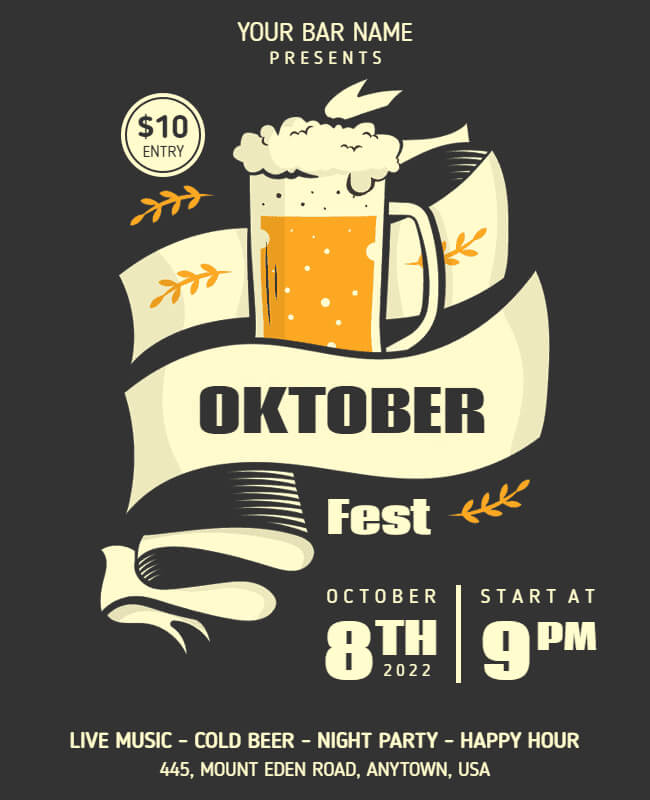 Oct Festivals Bar Flyer