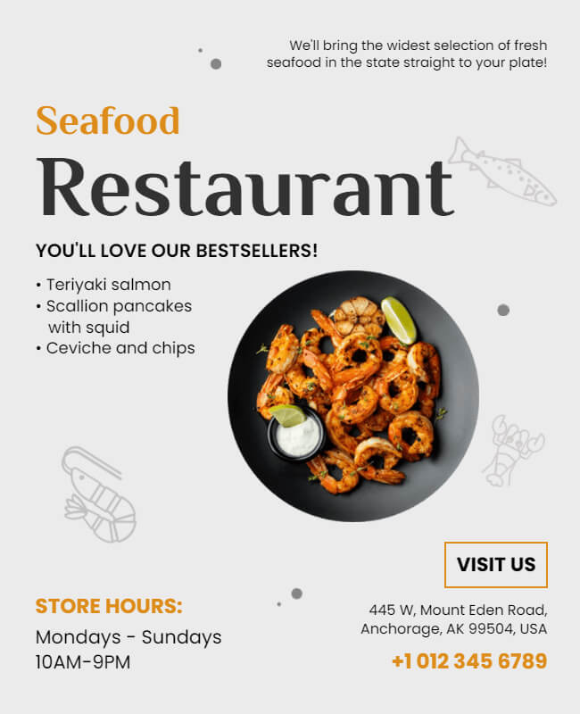 Seafood Restaurant Flyer