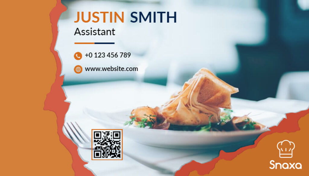 Snacks Restaurant Business Card