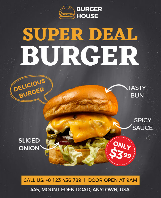 Super Deal Burger Flyer