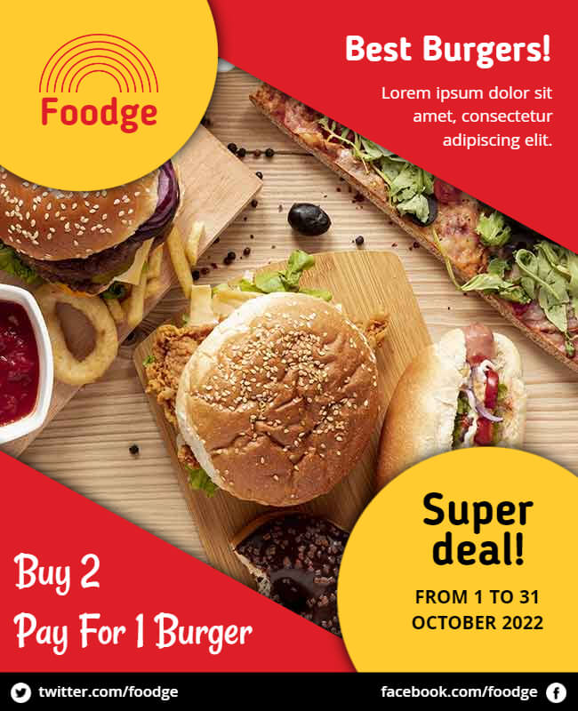 Super Deals Burger Flyer