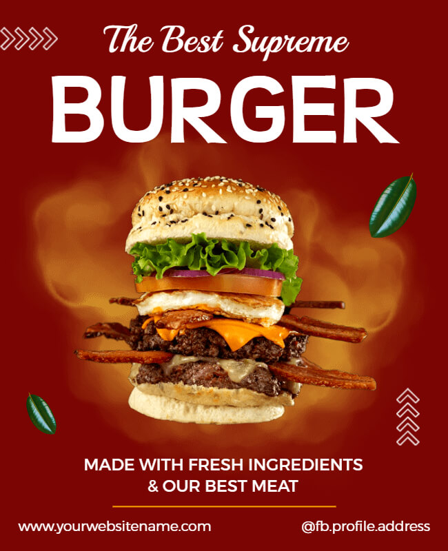 Supreme Burger Flyer