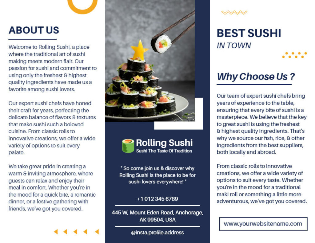 Sushi Food Brochure