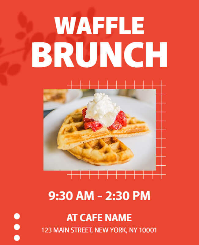 Waffle Restaurant Flyer