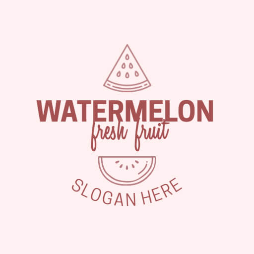 Watermelon Fruit Food Logo