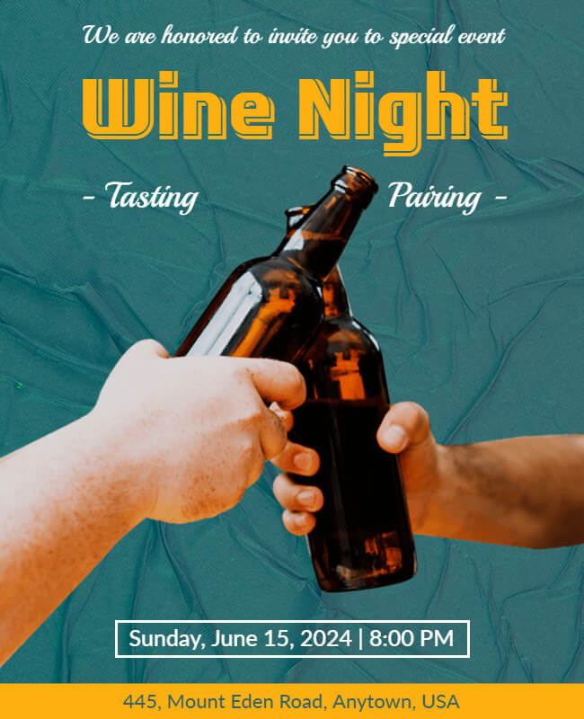 Wine Night Bar Flyer