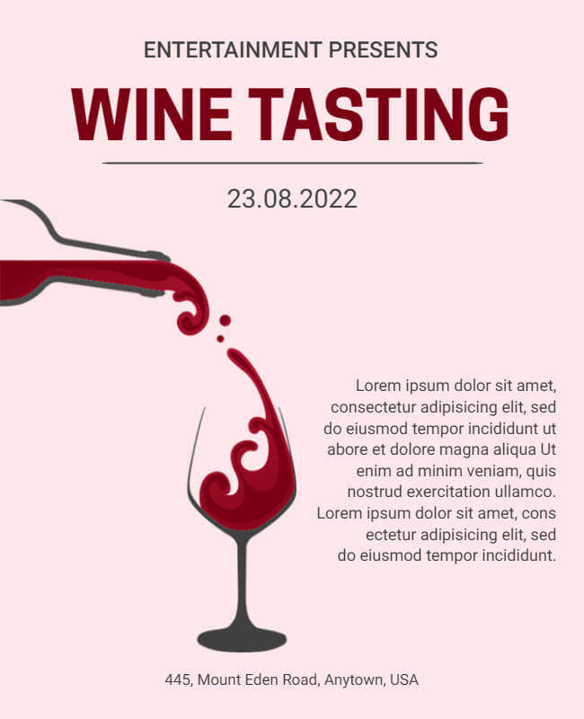 Wine Tasting Bar Flyer