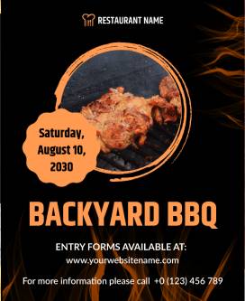 Backyard BBQ Restaurant Flyer Template