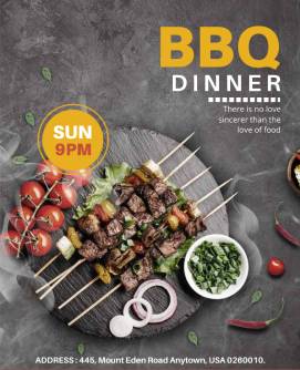 BBQ Food Flyer Template