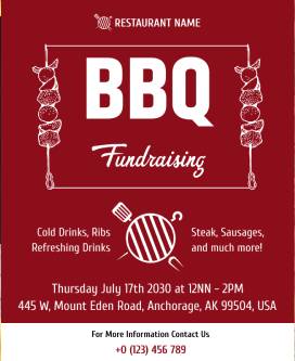 BBQ Restaurant Flyer Template
