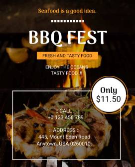BBQ Fest Food Flyer Template