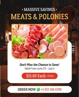 Meat Restaurant Flyer Template