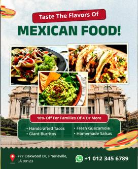 Mexican Food Restaurant Flyer Template