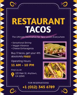 Tacos Restaurant Flyer Template