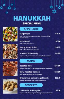 Special Holiday Menu Template