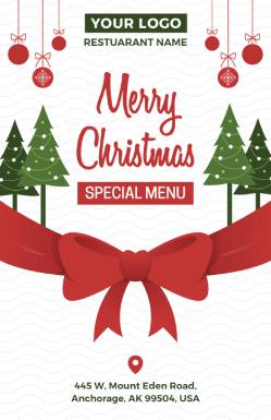 Christmas Holiday Menu Template
