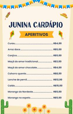 Junia Holiday Menu Template