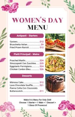 Women's Holiday Menu Template