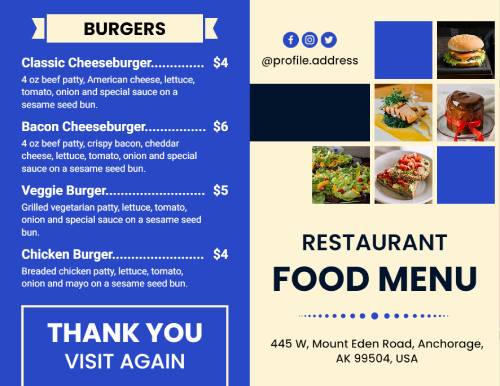 Restaurant Online Menu Template
