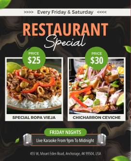 Restaurant Food Poster Template