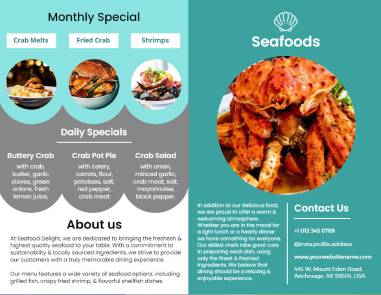 Sea Food Brochure Template
