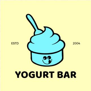 Yogurt Bar Food Logo Template