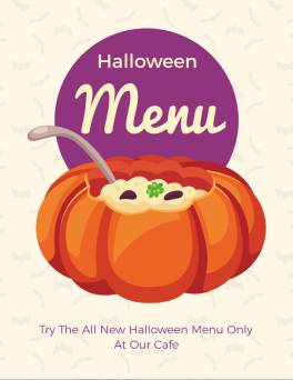 The Halloween Menu Template