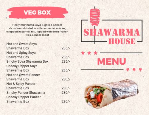 Shawarma Online Menu Template