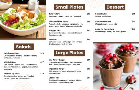 Trifold Menu Template