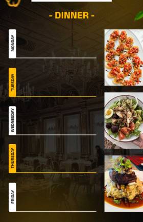 Dinner Blank Menu Template