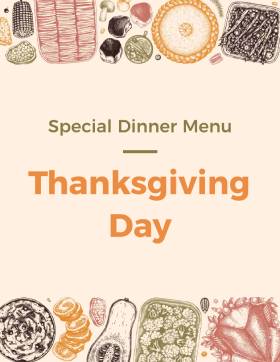 Family Thanksgiving Menu Template