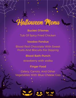 Halloween Menu Template
