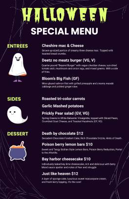 Hunt Halloween Menu Template